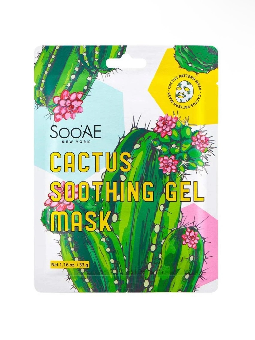 SOO'AE Cactus Soothing Gel Mask — Green Hydrating Face Mask